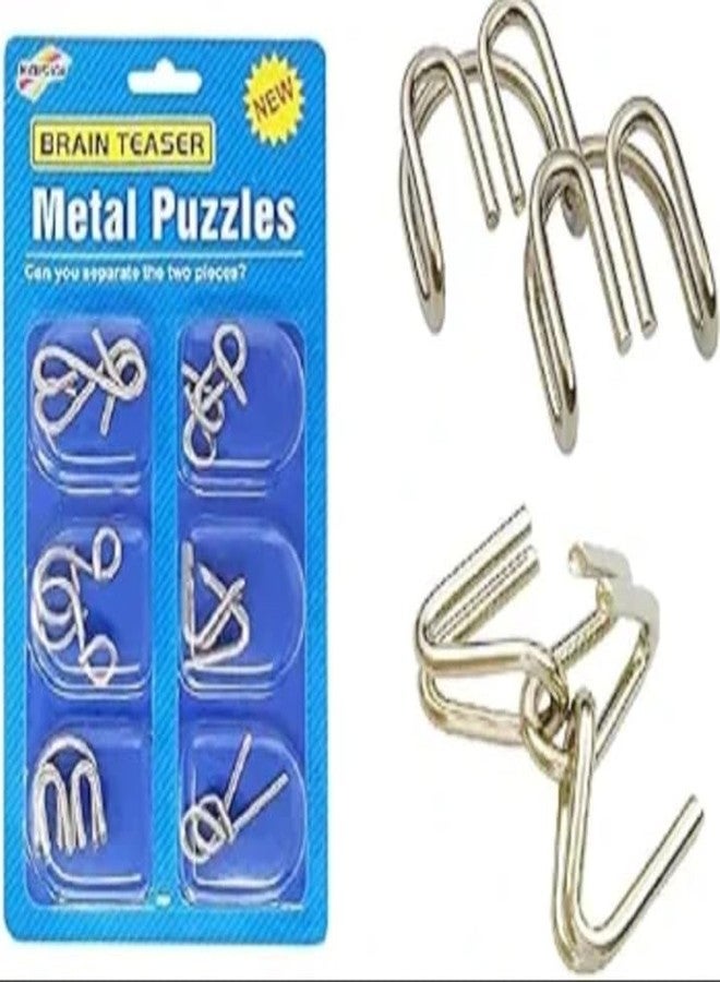 Manos Metal Wire Brain Teaser Puzzle Toy for Kids,Pack of 2 - Image 2